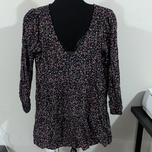 Trixxi Black and Pink Floral Dress